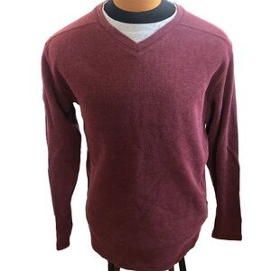 Faded Glory Men’s Maroon V-Neck Sweater - Size Medium